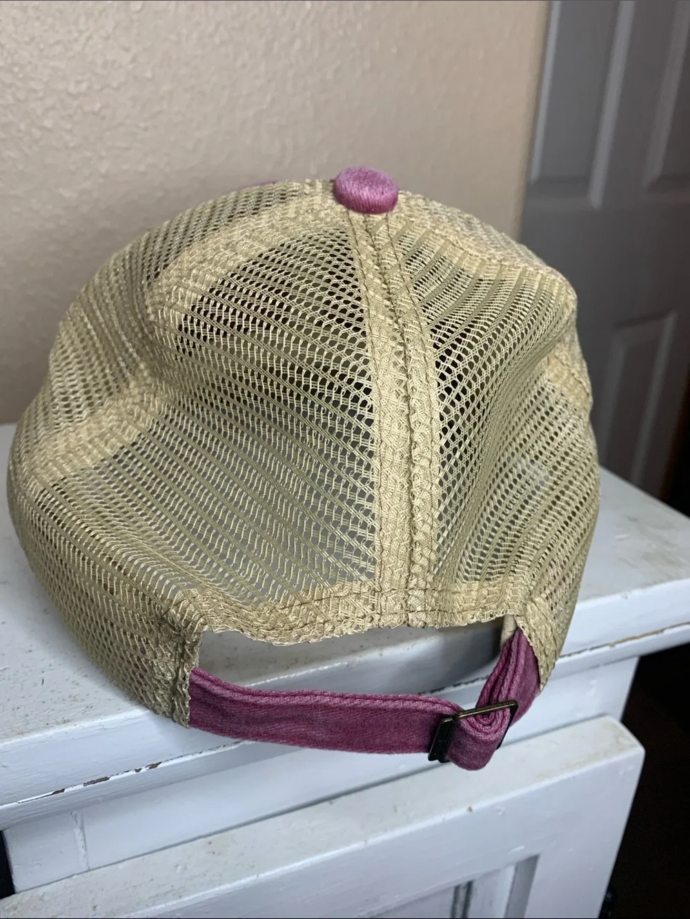 CRIMSON Cotton Mesh Embroidered Baseball Cap Adjustable